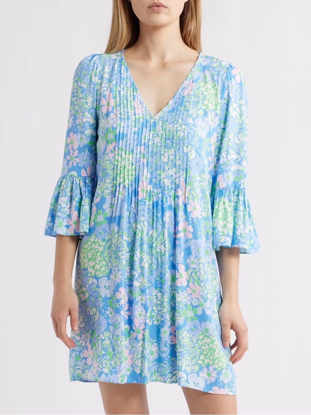 Lilly Pulitzer Danika Pleated Bodice Floral Tunic Dress